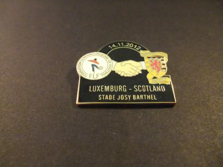 Luxemburg-Schotland voetbal oefeninterland 2012 ( Stade Josy Barthel ) uitslag 1-2, zwart